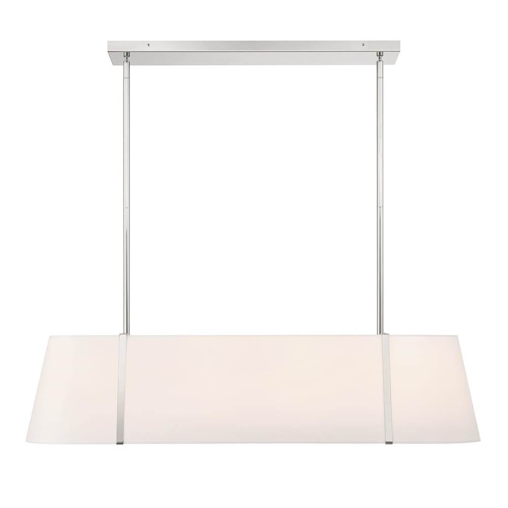 Crystorama FUL-917-PN Polished Nickel Fulton 4 Light Polished Nickel Linear Oval Chandelier Image 5