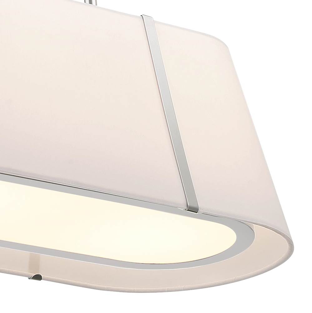 Crystorama FUL-917-PN Polished Nickel Fulton 4 Light Polished Nickel Linear Oval Chandelier Image 3