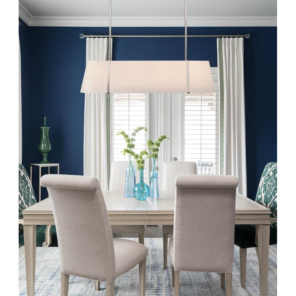 Crystorama FUL-917-PN Polished Nickel Fulton 4 Light Polished Nickel Linear Oval Chandelier Image 2