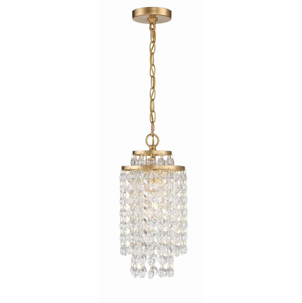 Crystorama GAB-B7301-GA Antique Gold Gabrielle 1 Light Antique Gold Mini Chandelier Image 1
