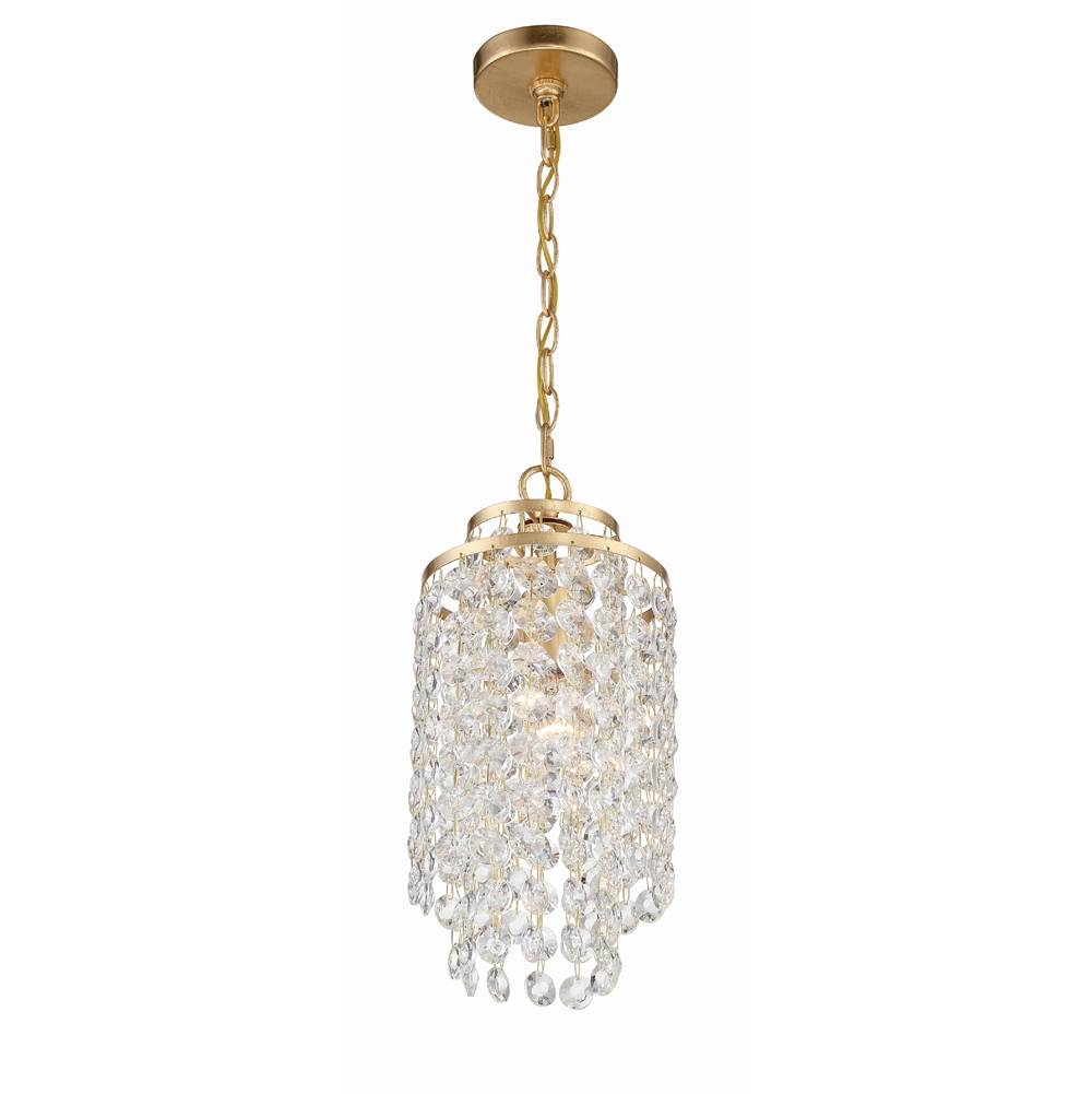 Crystorama Gabrielle 1 Light Antique Gold Mini Chandelier
