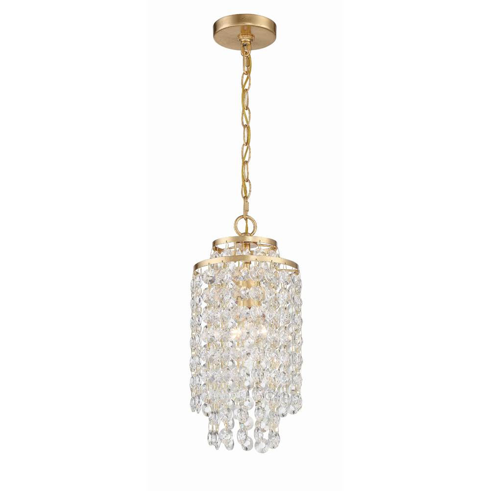 Crystorama GAB-B7301-GA Antique Gold Gabrielle 1 Light Antique Gold Mini Chandelier Image 3