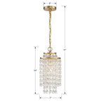 Crystorama GAB-B7301-GA Antique Gold Gabrielle 1 Light Antique Gold Mini Chandelier Image 2