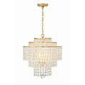 Crystorama GAB-B7304-GA Antique Gold Gabrielle 4 Light Antique Gold Chandelier Image 1