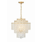 Crystorama GAB-B7304-GA Antique Gold Gabrielle 4 Light Antique Gold Chandelier Image 1