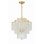 Crystorama GAB-B7304-GA Antique Gold Gabrielle 4 Light Antique Gold Chandelier Image 4
