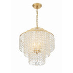 Crystorama GAB-B7304-GA Antique Gold Gabrielle 4 Light Antique Gold Chandelier Image 3