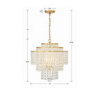 Crystorama GAB-B7304-GA Antique Gold Gabrielle 4 Light Antique Gold Chandelier Image 2
