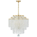 Crystorama GAB-B7305-GA Antique Gold Gabrielle 6 Light Antique Gold Chandelier Image 1