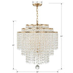 Crystorama Gabrielle 6 Light Antique Gold Chandelier