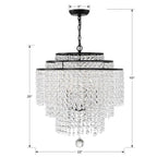 Crystorama GAB-B7305-MK Matte Black Gabrielle 6 Light Matte Black Chandelier Image 2