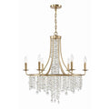 Crystorama GAB-B7306-GA Antique Gold Gabrielle 6 Light Antique Gold Chandelier Image 1