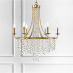 Crystorama GAB-B7306-GA Antique Gold Gabrielle 6 Light Antique Gold Chandelier Image 3