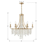 Crystorama GAB-B7306-GA Antique Gold Gabrielle 6 Light Antique Gold Chandelier Image 2