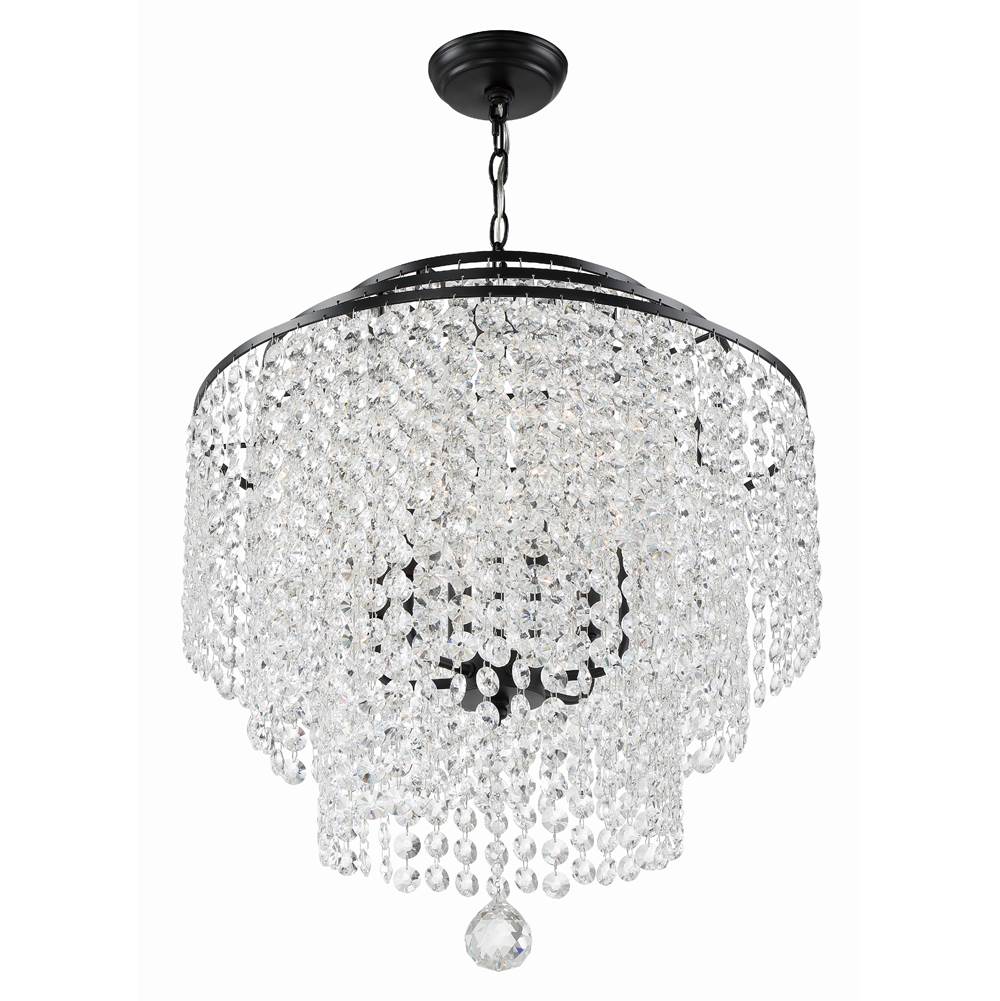 Crystorama Gabrielle 6 Light Antique Gold Chandelier