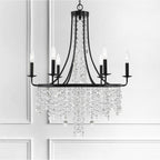 Crystorama GAB-B7306-MK Matte Black Gabrielle 6 Light Matte Black Chandelier Image 3
