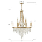 Crystorama GAB-B7312-GA Antique Gold Gabrielle 12 Light Antique Gold Chandelier Image 2