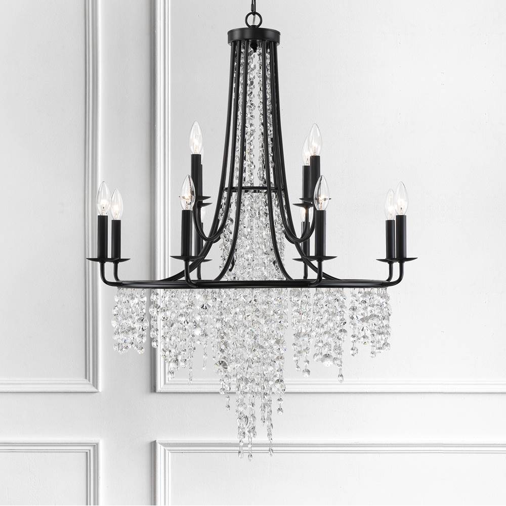 Crystorama GAB-B7312-MK Matte Black Gabrielle 12 Light Matte Black Chandelier Image 3