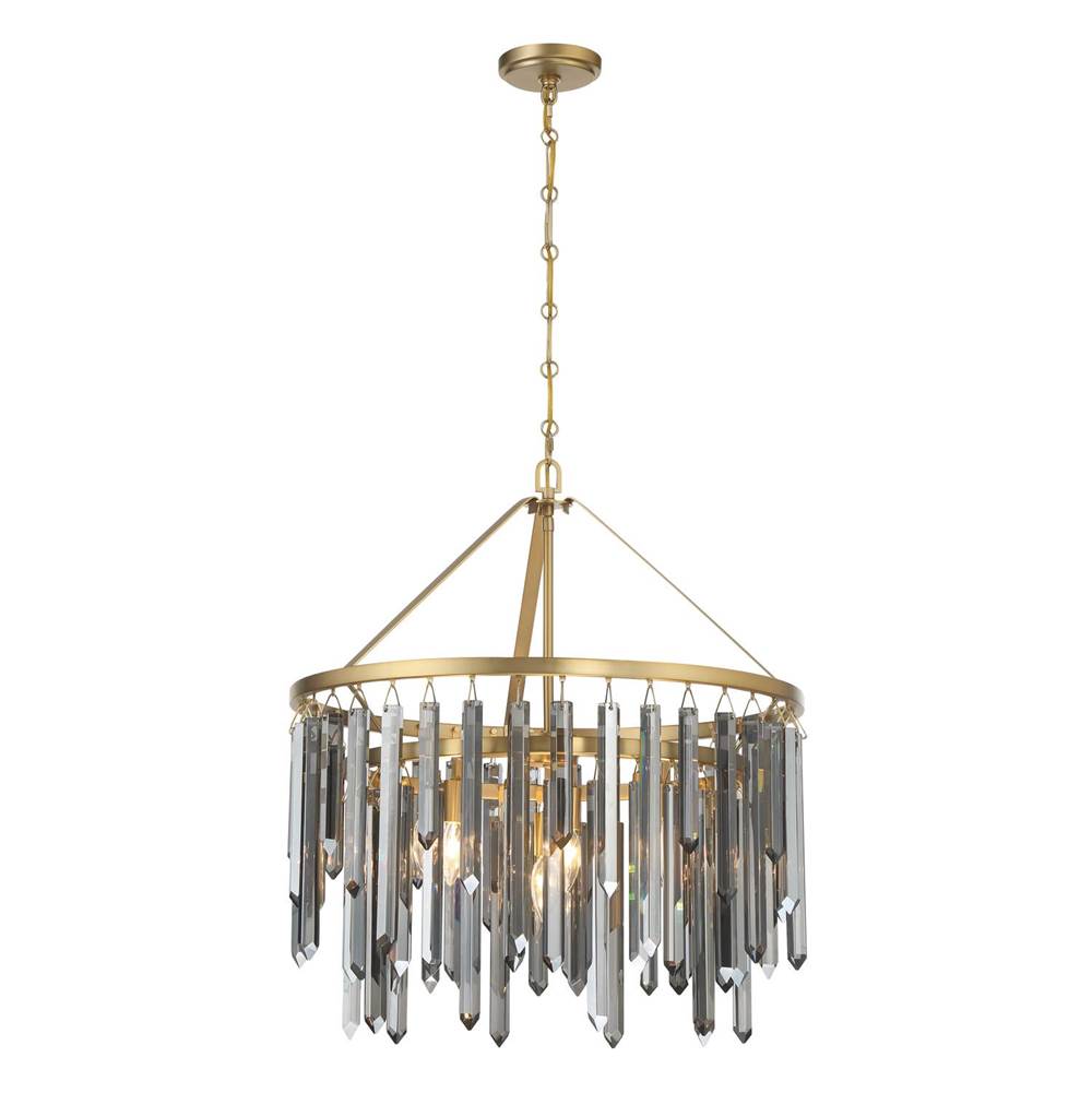 Crystorama GEM-7004-MG-SS Modern Gold Gemma 24'' Modern Gold Chandelier Image 1