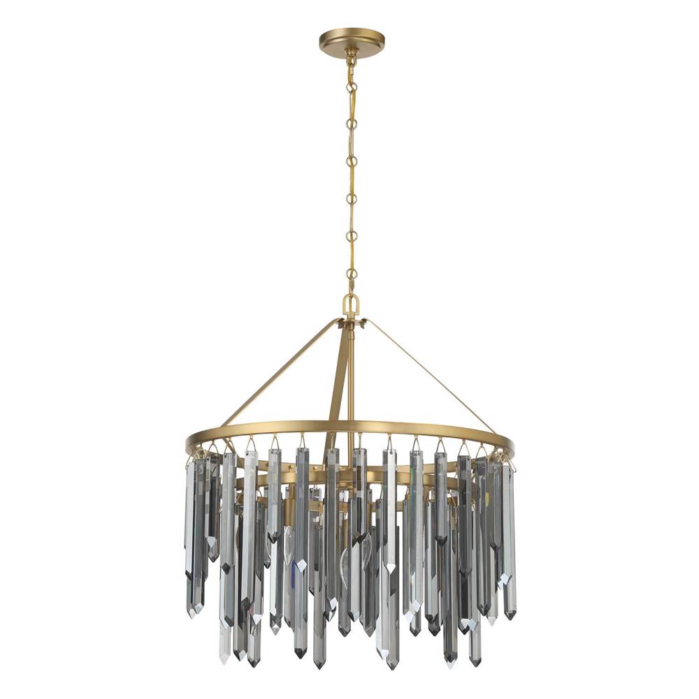 Crystorama Gemma 24'' Modern Gold Chandelier