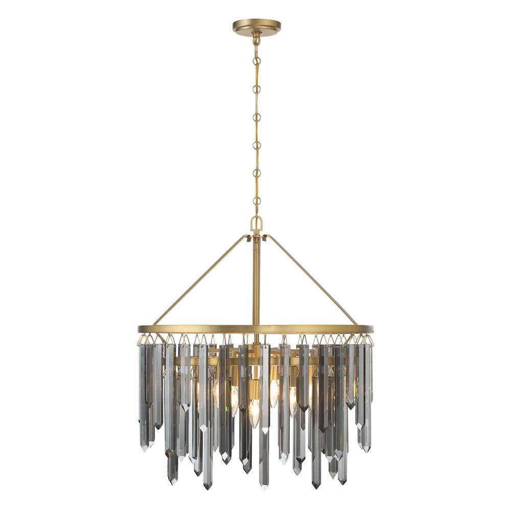 Crystorama GEM-7004-MG-SS Modern Gold Gemma 24'' Modern Gold Chandelier Image 6