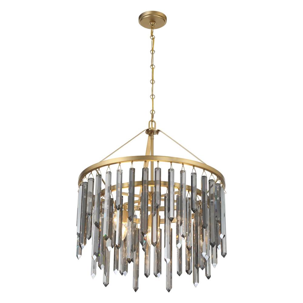 Crystorama GEM-7004-MG-SS Modern Gold Gemma 24'' Modern Gold Chandelier Image 5