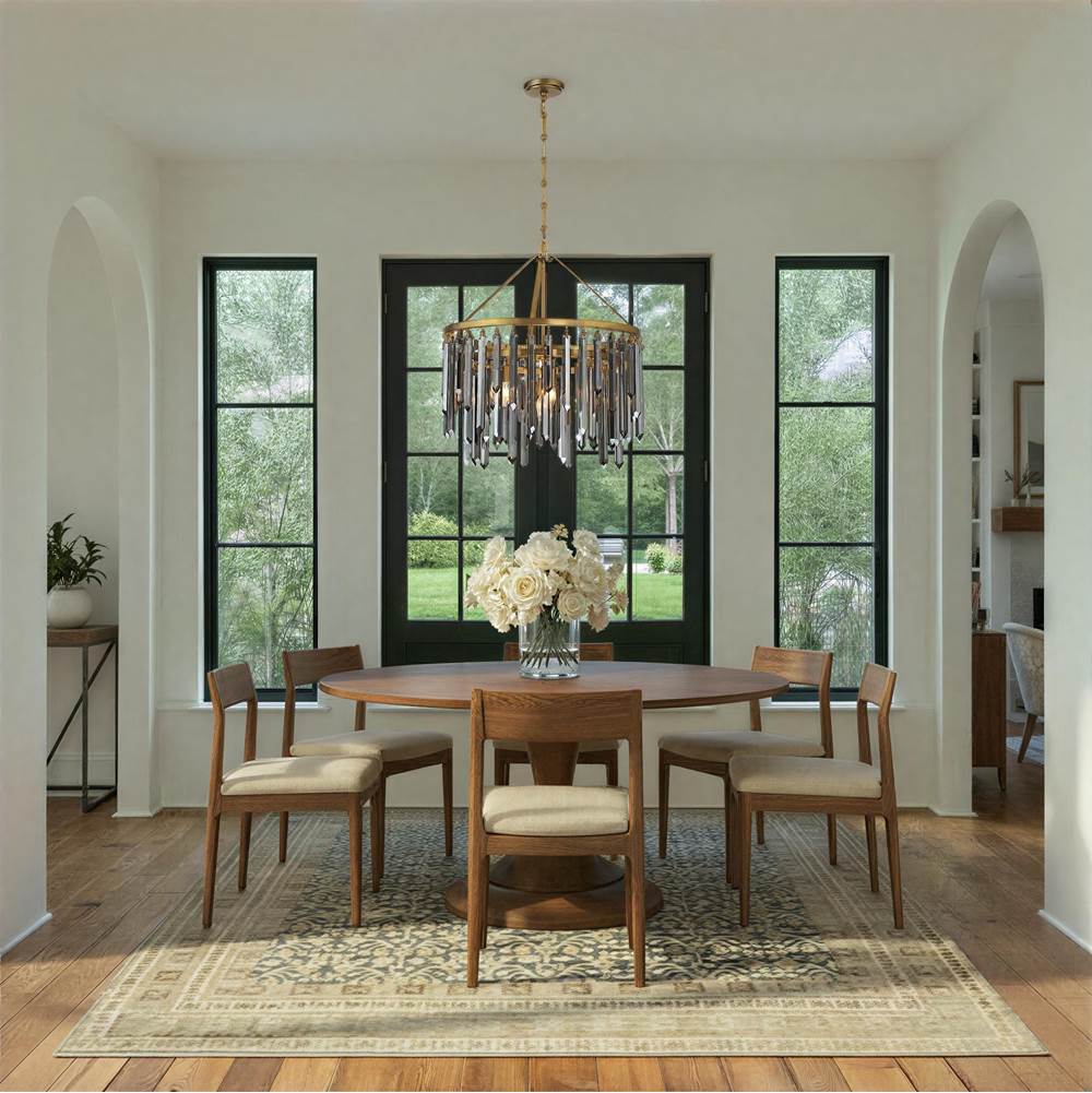 Crystorama GEM-7004-MG-SS Modern Gold Gemma 24'' Modern Gold Chandelier Image 3
