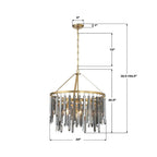 Crystorama GEM-7004-MG-SS Modern Gold Gemma 24'' Modern Gold Chandelier Image 2