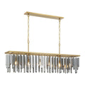Crystorama GEM-7007-MG-SS Modern Gold Gemma 52'' Modern Gold Linear Chandelier Image 1