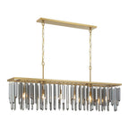 Crystorama GEM-7007-MG-SS Modern Gold Gemma 52'' Modern Gold Linear Chandelier Image 1