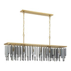 Crystorama Gemma 52'' Modern Gold Linear Chandelier