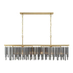 Crystorama GEM-7007-MG-SS Modern Gold Gemma 52'' Modern Gold Linear Chandelier Image 6