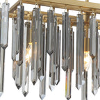 Crystorama GEM-7007-MG-SS Modern Gold Gemma 52'' Modern Gold Linear Chandelier Image 4