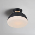 Crystorama GID-4000-MK-VG Matte Black,Vibrant Gold Brian Patrick Flynn Gidget 1 Light Matte Black Plus Vibrant Gold Flush Mount Image 2