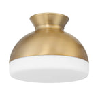 Crystorama Gidget Brian Patrick Flynn Gidget 1 Light Matte Black Plus Vibrant Gold Flush Mount