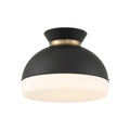 Crystorama GID-4003-MK-VG Matte Black,Vibrant Gold Brian Patrick Flynn Gidget 15'' Matte Black And Vibrant Gold Flush Mount Image 1