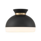 Crystorama GID-4003-MK-VG Matte Black,Vibrant Gold Brian Patrick Flynn Gidget 15'' Matte Black And Vibrant Gold Flush Mount Image 7