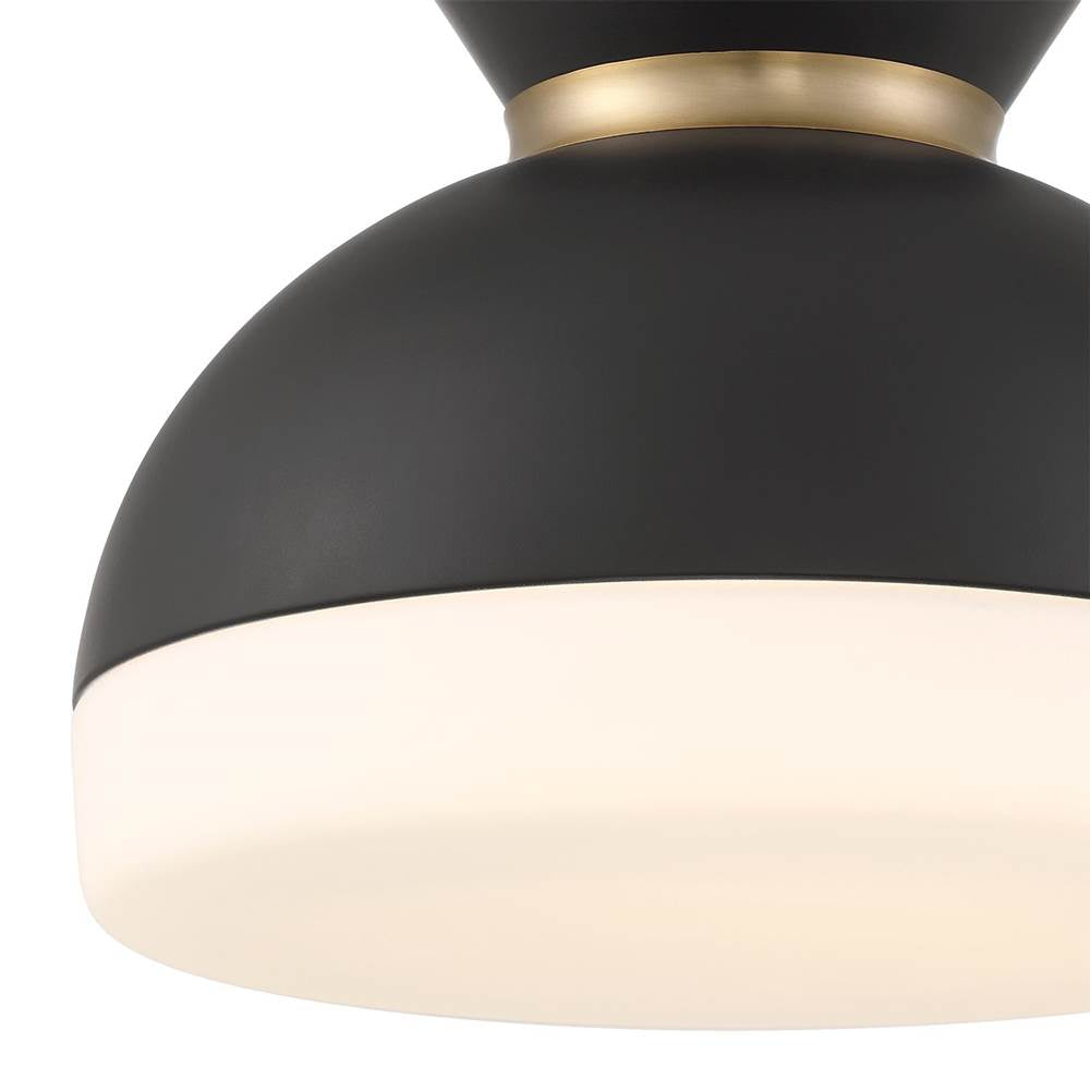 Crystorama GID-4003-MK-VG Matte Black,Vibrant Gold Brian Patrick Flynn Gidget 15'' Matte Black And Vibrant Gold Flush Mount Image 5