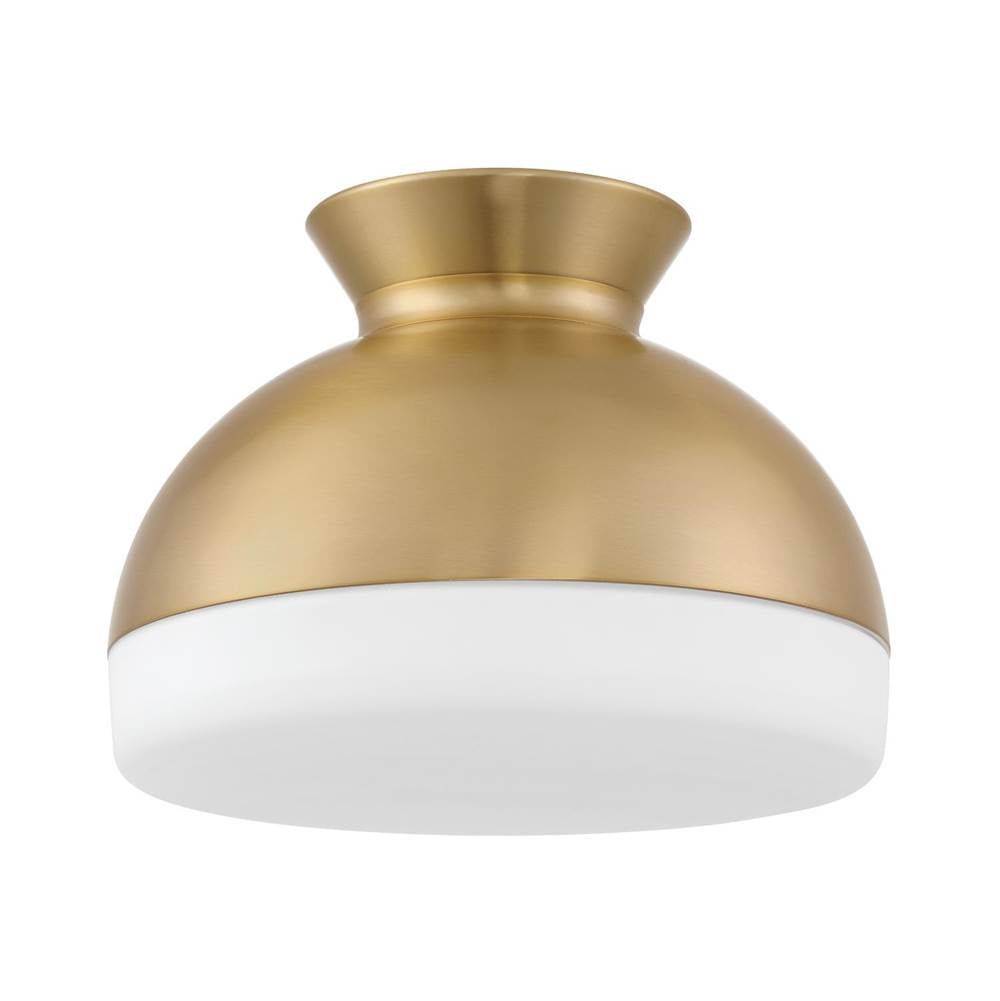 Crystorama Gidget Brian Patrick Flynn Gidget 15'' Matte Black And Vibrant Gold Flush Mount