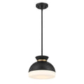 Crystorama GID-4005-MK-VG Matte Black,Vibrant Gold Brian Patrick Flynn Gidget 1 Light Matte Black Plus Vibrant Gold Mini Pendant Image 1