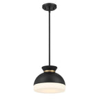 Crystorama GID-4005-MK-VG Matte Black,Vibrant Gold Brian Patrick Flynn Gidget 1 Light Matte Black Plus Vibrant Gold Mini Pendant Image 1