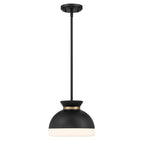 Crystorama GID-4005-MK-VG Matte Black,Vibrant Gold Brian Patrick Flynn Gidget 1 Light Matte Black Plus Vibrant Gold Mini Pendant Image 5
