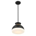 Crystorama GID-4005-MK-VG Matte Black,Vibrant Gold Brian Patrick Flynn Gidget 1 Light Matte Black Plus Vibrant Gold Mini Pendant Image 4