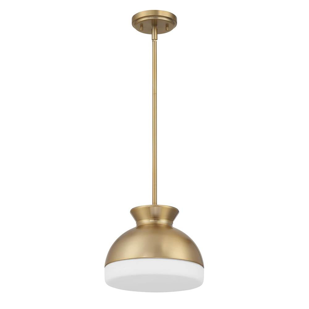 Crystorama Gidget Brian Patrick Flynn Gidget 1 Light Matte Black Plus Vibrant Gold Mini Pendant