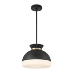 Crystorama GID-4015-MK-VG Matte Black,Vibrant Gold Brian Patrick Flynn Gidget 15'' Matte Black And Vibrant Gold Pendant Image 1