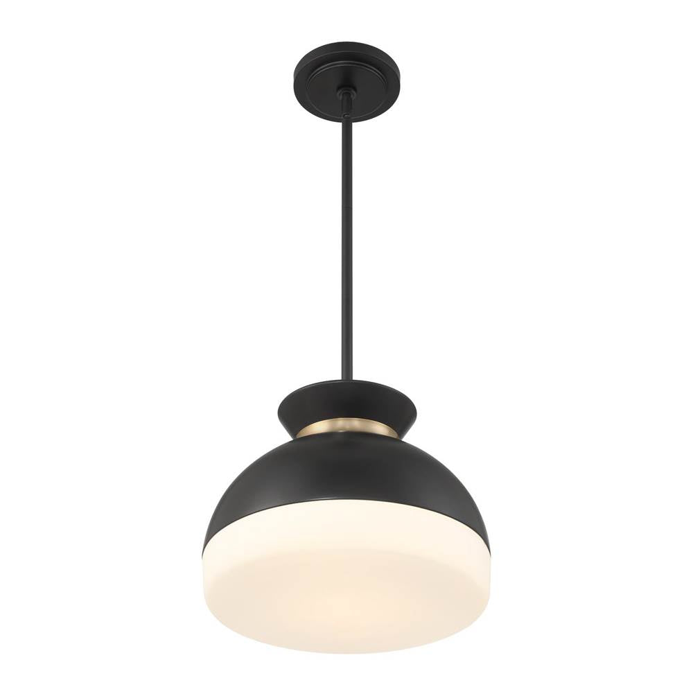 Crystorama GID-4015-MK-VG Matte Black,Vibrant Gold Brian Patrick Flynn Gidget 15'' Matte Black And Vibrant Gold Pendant Image 7