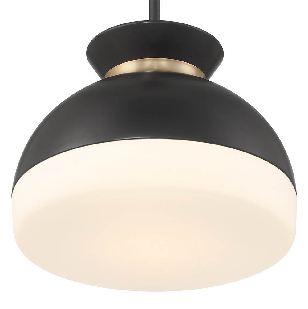 Crystorama GID-4015-MK-VG Matte Black,Vibrant Gold Brian Patrick Flynn Gidget 15'' Matte Black And Vibrant Gold Pendant Image 5