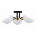 Crystorama GIG-810-BK-AG Black,Aged Brass Gigi 3 Light Black  Plus  Aged Brass Ceiling Mount Image 1