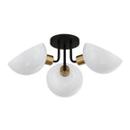 Crystorama GIG-810-BK-AG Black,Aged Brass Gigi 3 Light Black  Plus  Aged Brass Ceiling Mount Image 4