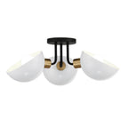 Crystorama GIG-810-BK-AG Black,Aged Brass Gigi 3 Light Black  Plus  Aged Brass Ceiling Mount Image 3